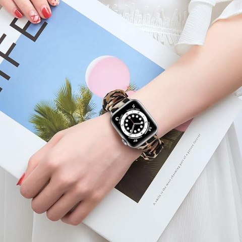 PASEK DO ZEGARKA SCRUNCHIE BRĄZ APPLE WATCH 1/2/3/4/5/6/7/8/9/SE 44/45/46mm PASEK DO ZEGARKA SCRUNCHIE BRĄZ APPLE WATCH 1/2/3/4/5/6/7/8/9/SE 44/45/46mm