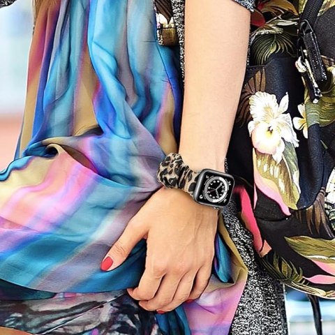 PASEK DO ZEGARKA SCRUNCHIE BRĄZ APPLE WATCH 1/2/3/4/5/6/7/8/9/SE 44/45/46mm PASEK DO ZEGARKA SCRUNCHIE BRĄZ APPLE WATCH 1/2/3/4/5/6/7/8/9/SE 44/45/46mm