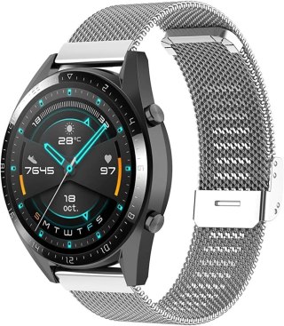 PASEK DO ZEGARKA SREBRNY STAL SIATKA UNIWERSALNY ELEGANCKI 18mm