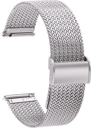 PASEK DO ZEGARKA SREBRNY STAL SIATKA UNIWERSALNY ELEGANCKI 18mm