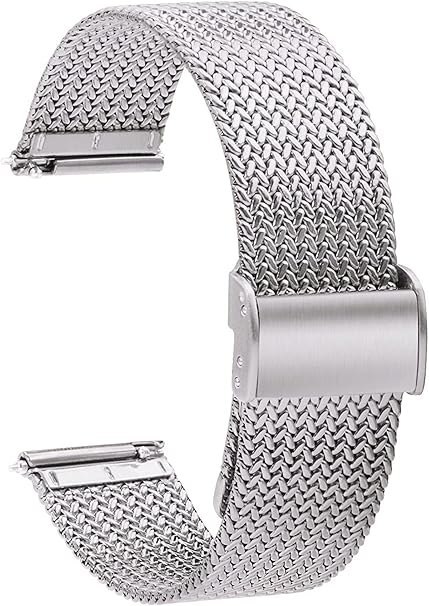 PASEK DO ZEGARKA SREBRNY STAL SIATKA UNIWERSALNY ELEGANCKI 18mm PASEK DO ZEGARKA SREBRNY STAL SIATKA UNIWERSALNY ELEGANCKI 18mm