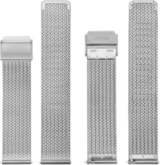 PASEK DO ZEGARKA SREBRNY STAL SIATKA UNIWERSALNY ELEGANCKI 18mm