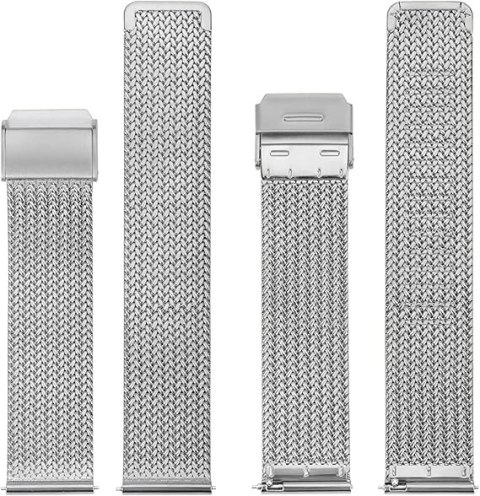 PASEK DO ZEGARKA SREBRNY STAL SIATKA UNIWERSALNY ELEGANCKI 18mm PASEK DO ZEGARKA SREBRNY STAL SIATKA UNIWERSALNY ELEGANCKI 18mm