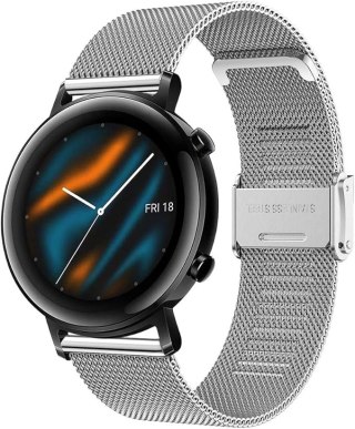 PASEK DO ZEGARKA SREBRNY STAL SIATKA UNIWERSALNY ELEGANCKI 20mm
