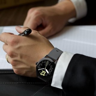 PASEK DO ZEGARKA SZARY SILIKON UNIWERSALNY WODOODPORNY CZARNA KLAMRA 20mm