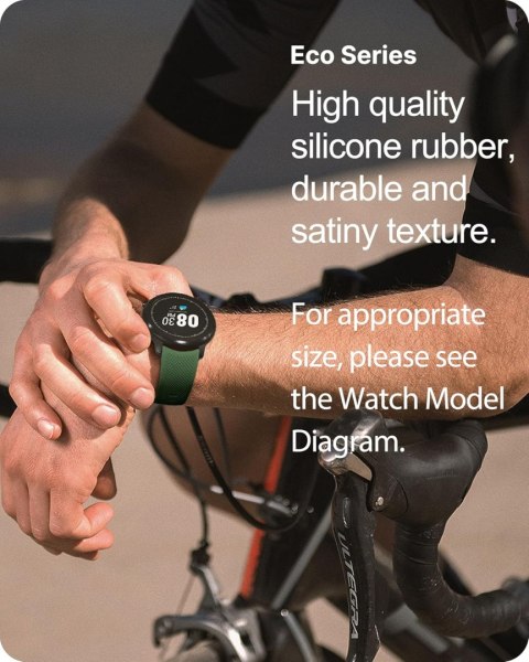 PASEK DO ZEGARKA Samsung Galaxy Watch/Huawei Watch ZIELONY SILIKON 22mm