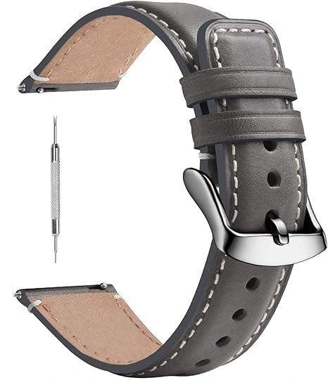 PASEK DO ZEGARKA UNIWERSALNY SZARY SKÓRA SREBRNA KLAMRA 18mm PASEK DO ZEGARKA UNIWERSALNY SZARY SKÓRA SREBRNA KLAMRA 18mm