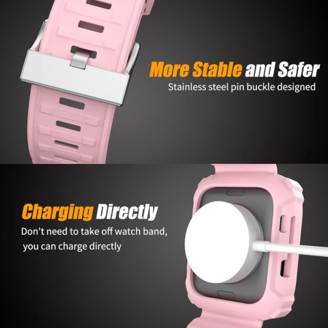 PASEK ETUI DO ZEGARKA APPLE WATCH 1/2/3/4/5/6/7/8/9/SE 38/40/41mm RÓŻOWY PASEK ETUI DO ZEGARKA APPLE WATCH 1/2/3/4/5/6/7/8/9/SE 38/40/41mm RÓŻOWY