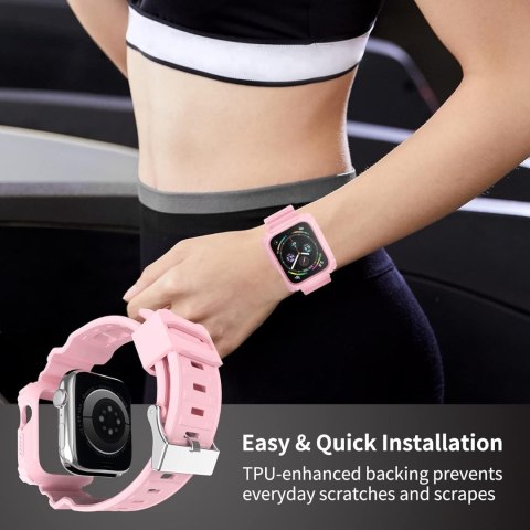 PASEK ETUI DO ZEGARKA APPLE WATCH 1/2/3/4/5/6/7/8/9/SE 38/40/41mm RÓŻOWY PASEK ETUI DO ZEGARKA APPLE WATCH 1/2/3/4/5/6/7/8/9/SE 38/40/41mm RÓŻOWY