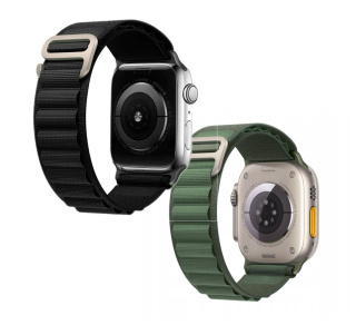 2xPASEK DO ZEGARKA APPLE WATCH 38/40/41mm SE/9/8/7/6/5/4/3/2 CZARNY ZIELONY