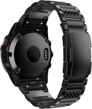 BRANSOLETA TYTANOWA CZARNA ZEGAREK GARMIN Fenix 7/6/5/6 Pro/5 Plus 22mm
