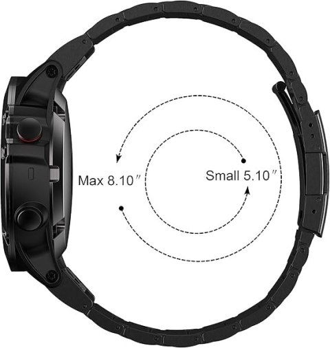 BRANSOLETA TYTANOWA CZARNA ZEGAREK GARMIN Fenix 7/6/5/6 Pro/5 Plus 22mm BRANSOLETA TYTANOWA CZARNA ZEGAREK GARMIN Fenix 7/6/5/6 Pro/5 Plus 22mm