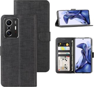 ETUI POKROWIEC DO XIAOMI MI 11T 5G / MI 11T PRO 5G CZARNE ZAMYKANE Z KLAPKĄ