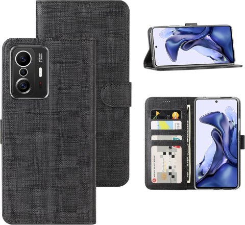 ETUI POKROWIEC DO XIAOMI MI 11T 5G / MI 11T PRO 5G CZARNE ZAMYKANE Z KLAPKĄ ETUI POKROWIEC DO XIAOMI MI 11T 5G / MI 11T PRO 5G CZARNE ZAMYKANE Z KLAPKĄ