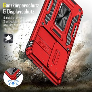 ETUI SAMSUNG GALAXY A52/ A52s CZERWONE PANCERNE SOLIDNE +2x SZKŁO HARTOWANE