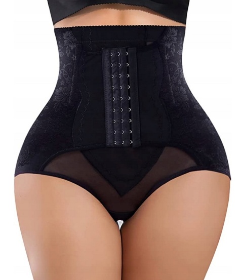 MAJTKI DAMSKIE Z GORSETEM CZARNE WYSOKI STAN R. 2XL