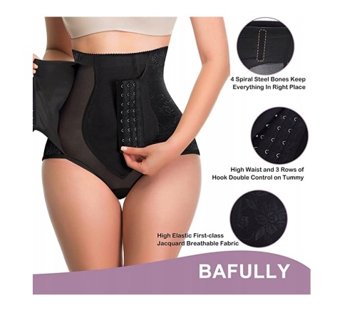MAJTKI DAMSKIE Z GORSETEM CZARNE WYSOKI STAN R. 2XL