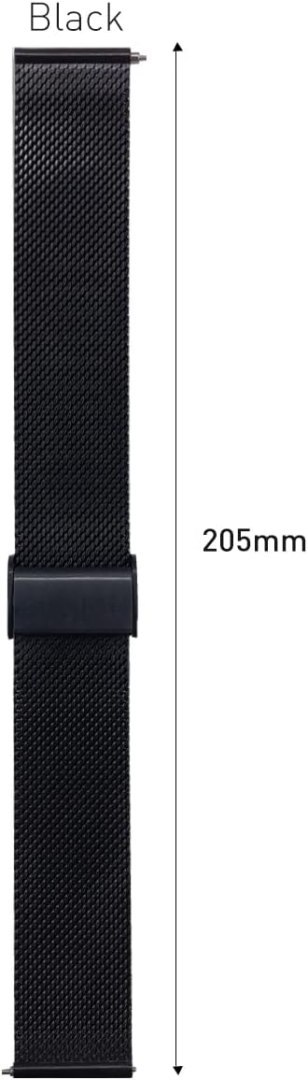 PASEK BRANSOLETA DO ZEGARKA CZARNA STAL NIERDZEWNA 20mm PASEK BRANSOLETA DO ZEGARKA CZARNA STAL NIERDZEWNA 20mm