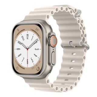 PASEK DO APPLE WATCH 4/5/6/7/8/9/10/SE/ULTRA 44/45/46/49mm KREMOWY SILIKON