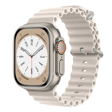 PASEK DO APPLE WATCH 4/5/6/7/8/9/10/SE/ULTRA 44/45/46/49mm KREMOWY SILIKON PASEK DO APPLE WATCH 4/5/6/7/8/9/10/SE/ULTRA 44/45/46/49mm KREMOWY SILIKON