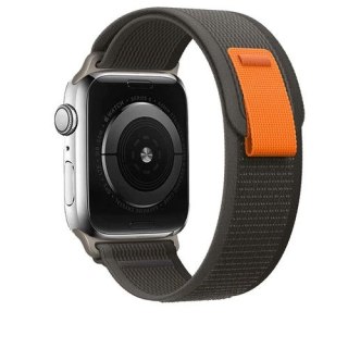 PASEK DO APPLE WATCH 4/5/6/7/8/9/10/SE/ULTRA 44/45/46/49mm SZARY NYLON