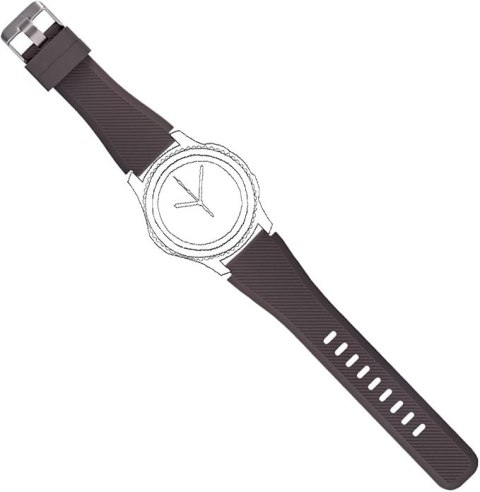PASEK DO ZEGARKA BRĄZOWY SILIKON UNIWERSALNY Samsung Amazfit Huawei 22mm PASEK DO ZEGARKA BRĄZOWY SILIKON UNIWERSALNY Samsung Amazfit Huawei 22mm