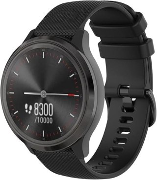 PASEK DO ZEGARKA CZARNY SILIKONOWY UNIWERSALNY WODOODPRONY 22mm