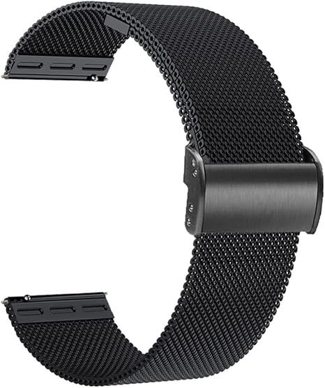 PASEK DO ZEGARKA CZARNY STAL NIERDZEWNA 22mm uniwersalny REGULOWANY PASEK DO ZEGARKA CZARNY STAL NIERDZEWNA 22mm uniwersalny REGULOWANY