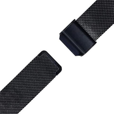 PASEK DO ZEGARKA CZARNY STAL NIERDZEWNA 22mm uniwersalny REGULOWANY PASEK DO ZEGARKA CZARNY STAL NIERDZEWNA 22mm uniwersalny REGULOWANY