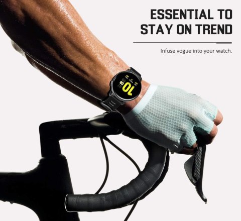 PASEK DO ZEGARKA Garmin Forerunner 245/645/55/158 CZARNO-SZARY SILIKONOWY PASEK DO ZEGARKA Garmin Forerunner 245/645/55/158 CZARNO-SZARY SILIKONOWY