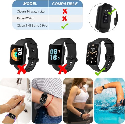 PASEK DO ZEGARKA Xiaomi Band 7 Pro FIOLETOWY SILIKONOWY WODOODPORNY PASEK DO ZEGARKA Xiaomi Band 7 Pro FIOLETOWY SILIKONOWY WODOODPORNY