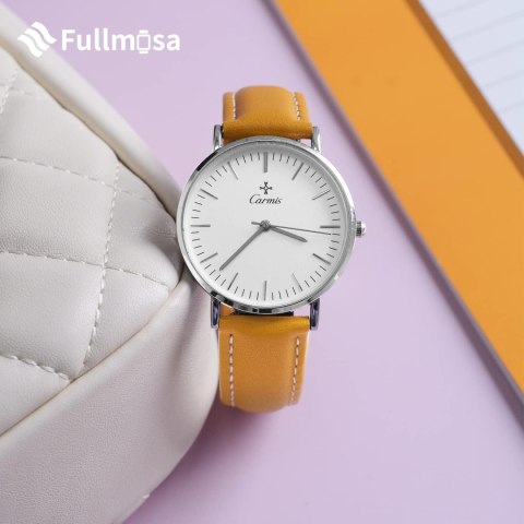 PASEK SKÓRZANY DO ZEGARKA SMARTWATCH JASNY BRĄZOWY/ŻÓŁTY UNIWERSALNY 22mm