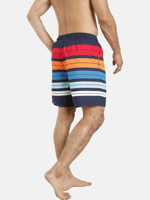 SPODENKI KĄPIELOWE MĘSKIE HJALMAR WZORZYSTE GRANATOWE W PASKI R. 4XL SPODENKI KĄPIELOWE MĘSKIE HJALMAR WZORZYSTE GRANATOWE W PASKI R. 4XL