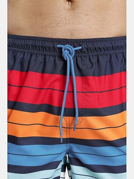 SPODENKI KĄPIELOWE MĘSKIE HJALMAR WZORZYSTE GRANATOWE W PASKI R. 4XL SPODENKI KĄPIELOWE MĘSKIE HJALMAR WZORZYSTE GRANATOWE W PASKI R. 4XL