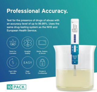 TEST NARKOTYKOWY CANNABIS 10SZT z MOCZU KONOPIE MARIHUANA HASZYSZ THC