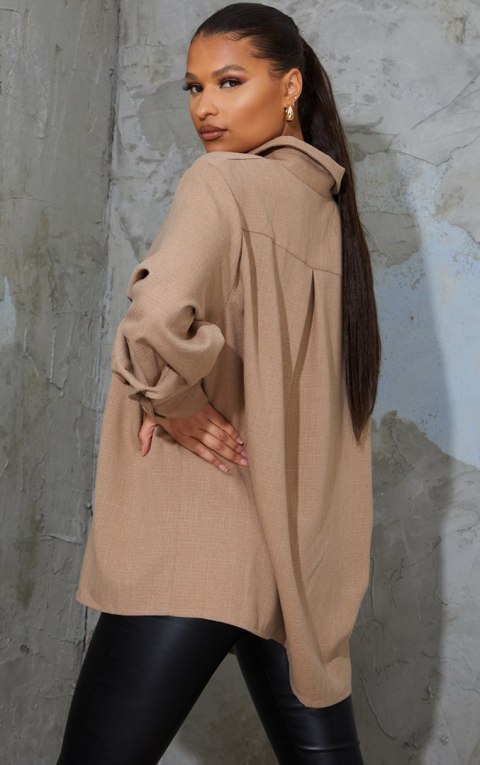 KOSZULA DAMSKA PRETTYLITTLETHING BRĄZOWA 36 KOSZULA DAMSKA PRETTYLITTLETHING BRĄZOWA 36