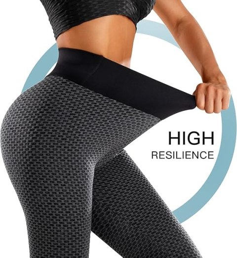 LEGGINSY DAMSKIE SPORTOWE CZARNO SZARE MODNE L LEGGINSY DAMSKIE SPORTOWE CZARNO SZARE MODNE L