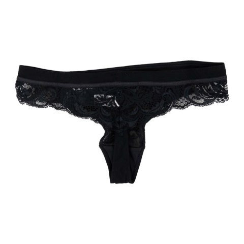 MAJTKI DAMSKIE LOU CZARNE STRINGI KORONKA 38 MAJTKI DAMSKIE LOU CZARNE STRINGI KORONKA 38