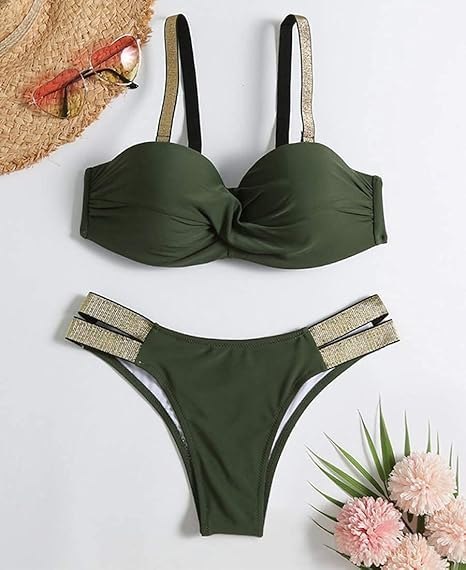 STRÓJ KĄPIELOWY DWUCZĘŚCIOWY KHAKI XXL STRÓJ KĄPIELOWY DWUCZĘŚCIOWY KHAKI XXL
