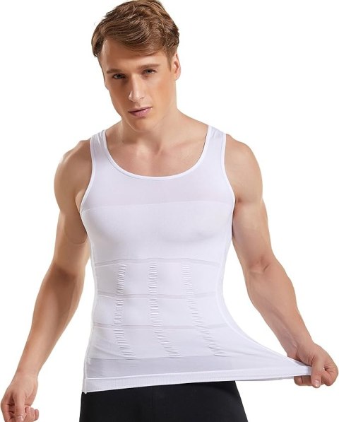 TOP TRENINGOWY MĘSKI KOMPRESYJNY BIAŁY XXL TOP TRENINGOWY MĘSKI KOMPRESYJNY BIAŁY XXL