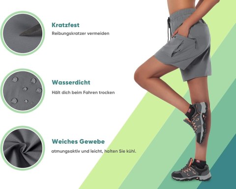 DAMSKIE SPODENKI ROWEROWE SZARE R. L DAMSKIE SPODENKI ROWEROWE SZARE R. L