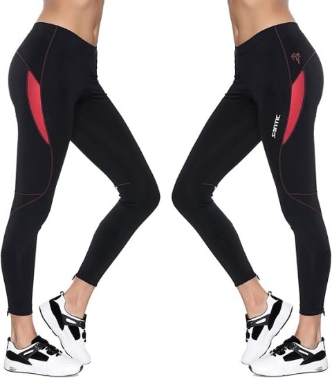 LEGGINSY DAMSKIE ROWEROWE Z WKŁADKĄ CZARNE SANTIC 3XL LEGGINSY DAMSKIE ROWEROWE Z WKŁADKĄ CZARNE SANTIC 3XL