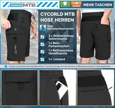 MĘSKIE SPODENKI BOJÓWKI CZARNE R. XL MĘSKIE SPODENKI BOJÓWKI CZARNE R. XL