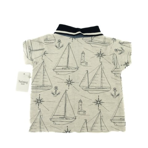 T-SHIRT NIEMOWLĘCY NUTMEG BABY SZARA 0-3MSC T-SHIRT NIEMOWLĘCY NUTMEG BABY SZARA 0-3MSC