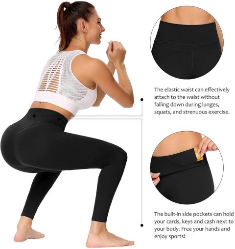 LEGGINSY DAMSKIE CZARNE WYSOKI STAN BELLU R. S LEGGINSY DAMSKIE CZARNE WYSOKI STAN BELLU R. S