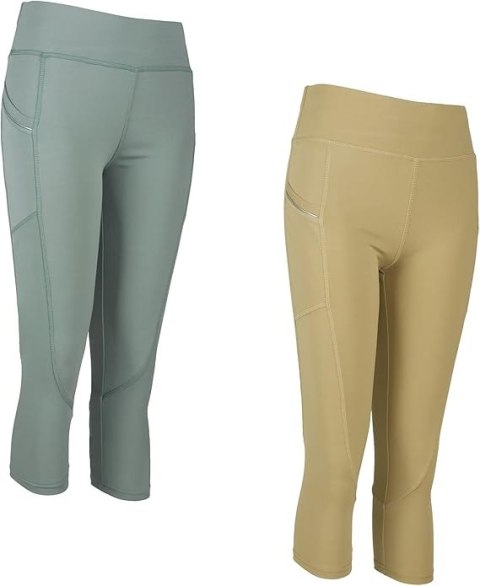 LEGGINSY DAMSKIE SPORTOWE 2PAK ŻÓŁTY ZIELONY 3/4 R.S/M LEGGINSY DAMSKIE SPORTOWE 2PAK ŻÓŁTY ZIELONY 3/4 R.S/M