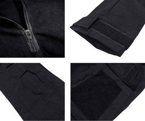MĘSKA WOJSKOWA KOSZULA CZARNA R. 2XL MĘSKA WOJSKOWA KOSZULA CZARNA R. 2XL