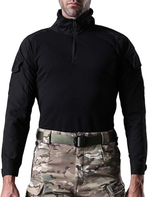 MĘSKA WOJSKOWA KOSZULA CZARNA R. 2XL MĘSKA WOJSKOWA KOSZULA CZARNA R. 2XL