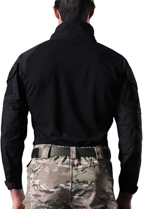 MĘSKA WOJSKOWA KOSZULA CZARNA R. 2XL MĘSKA WOJSKOWA KOSZULA CZARNA R. 2XL