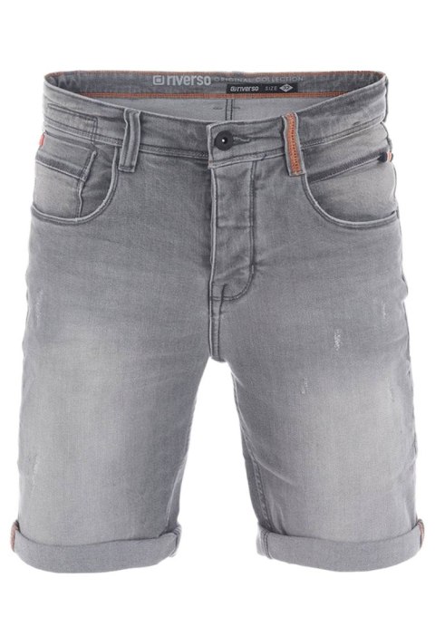 SPODENKI MĘSKIE SZARE JEANSOWE RIVERSO W42 SPODENKI MĘSKIE SZARE JEANSOWE RIVERSO W42